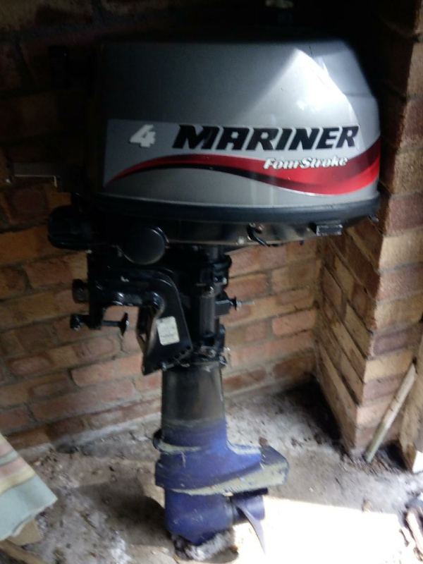 4hp Mariner Outboard Motor & Single Lever Control
